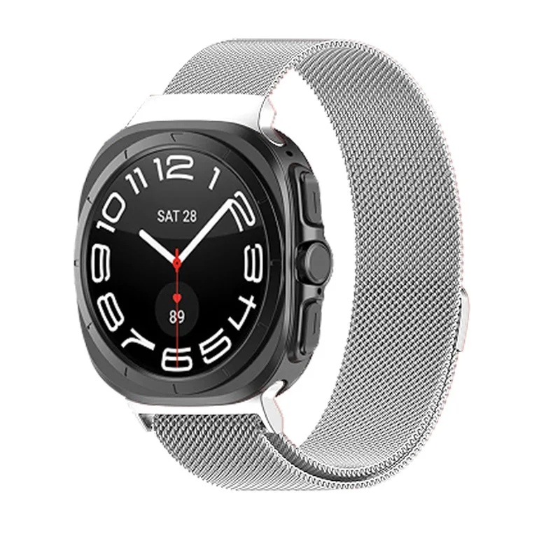 Новый продукт подходит для Samsung watch7Ultra магнитный ремешок Milanese металлический из нержавеющей стали водонепроницаемый