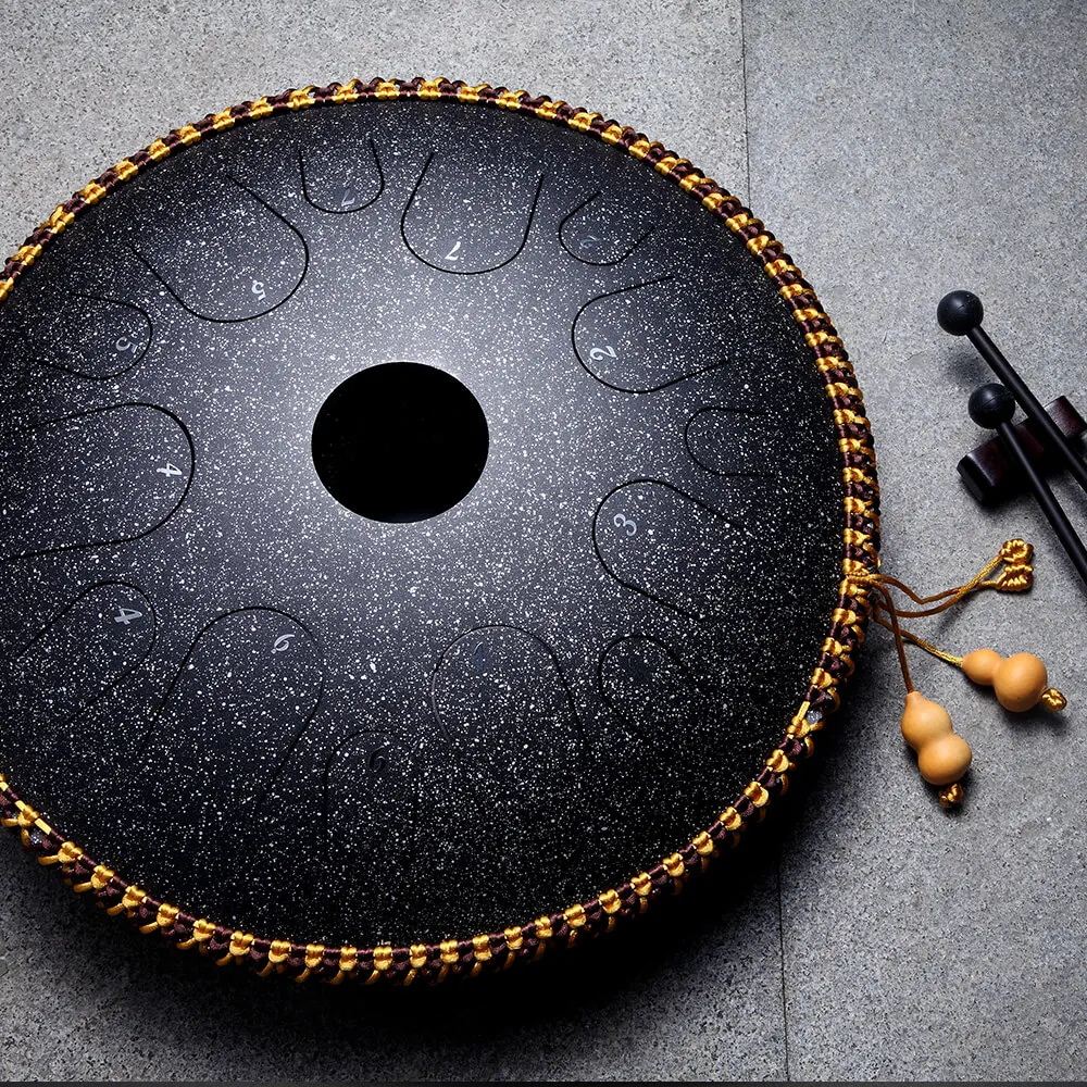 Hluru Tank Drum 14 inch 14 Note  professional musical instruments Sale Handpan Steel Tongue Drum TA14