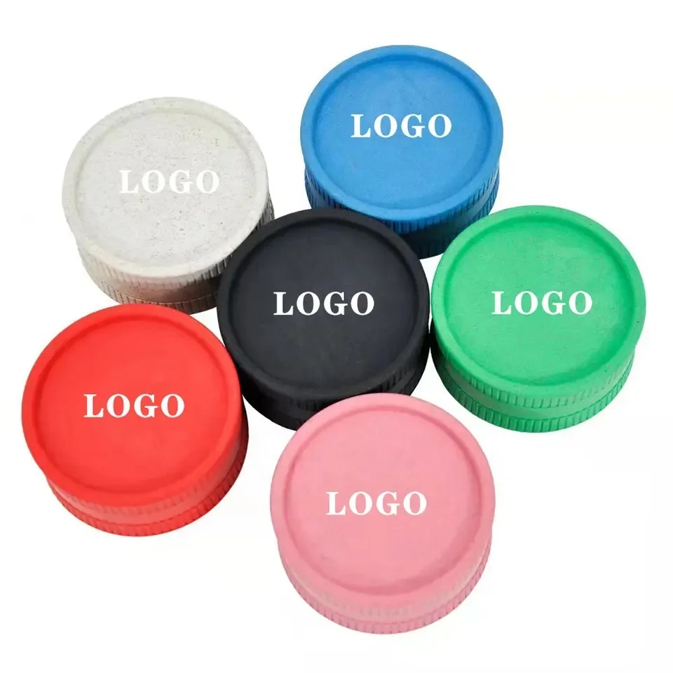 Custom Logo 55mm Biodegradable Spice Grinder  Plant Fiber Wholesale Tobacco Grinder Herb Grinder