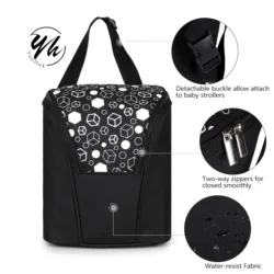 Tote Cooler Bag Insulated Bottle Bag with Ice Pack Portable Waterproof Cooler Bag Great for Nursing Baby Mom Daycare