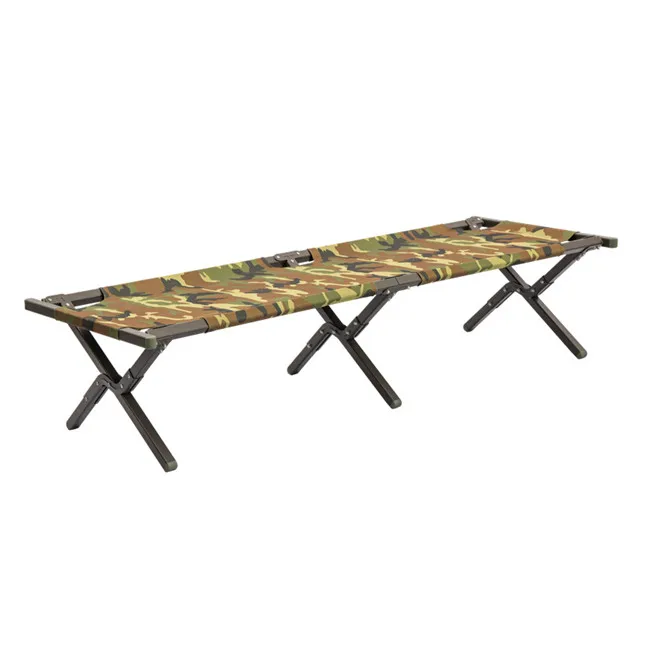 Aluminum alloy solid foldable portable stretcher bed for army camping use