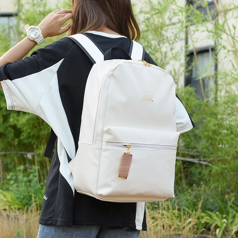 Korean Version Large Capacity Backpack Women Fashionable College Schoolbag Men Outdoor Sports Travel Bag Computer Compartment