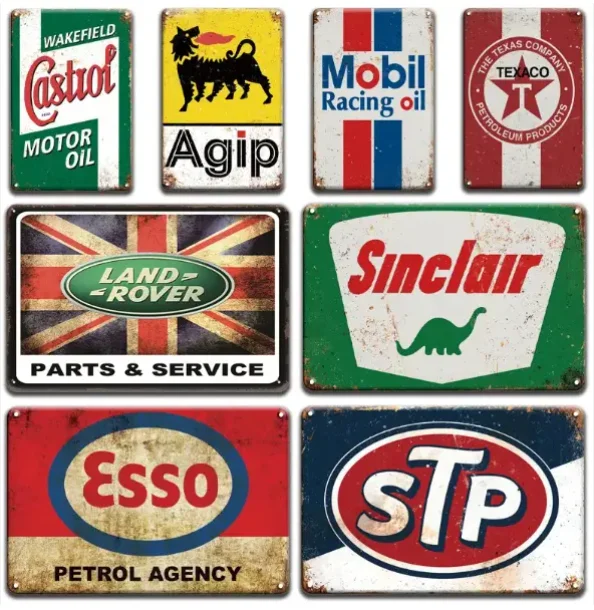 Wholesale Enamel Metal Tin Sign Vintage Garage Wall Decoration man cave living room Home Tin Plate Retro cars metal sign