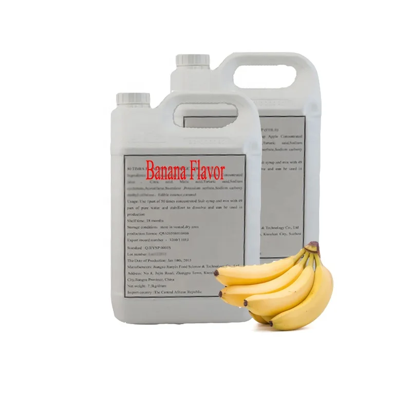 50 Times Concentrated Fruit Syrup for Banana Flavor Juice Drinks Beverage Factory Production