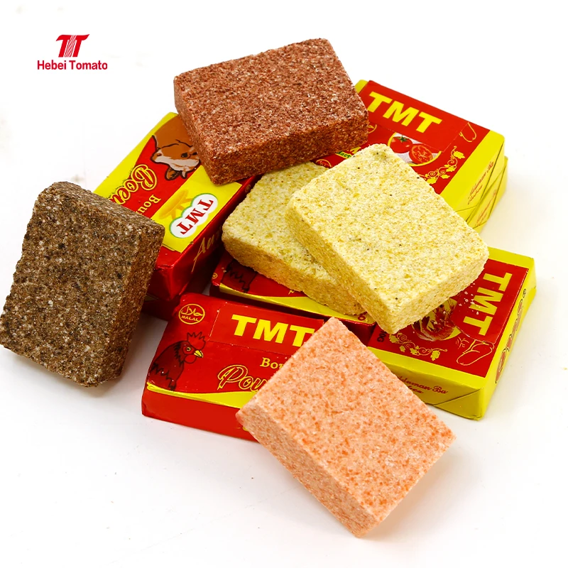 Китайский бульон, бульон, кубик кубика курицы, говядины, креветки, помидор, приправа, кубик с бесплатными образцами