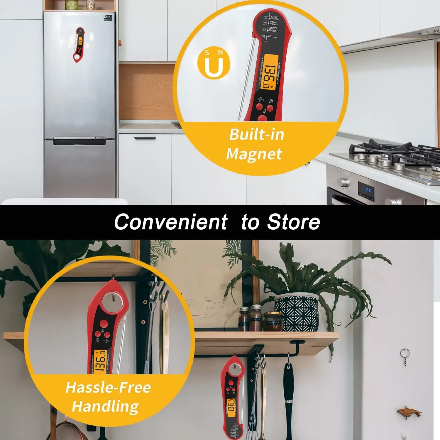 Amazon Hot Stainless Steel Probe Coffee Candy Milk LCD Digital Food Cooking Thermometer