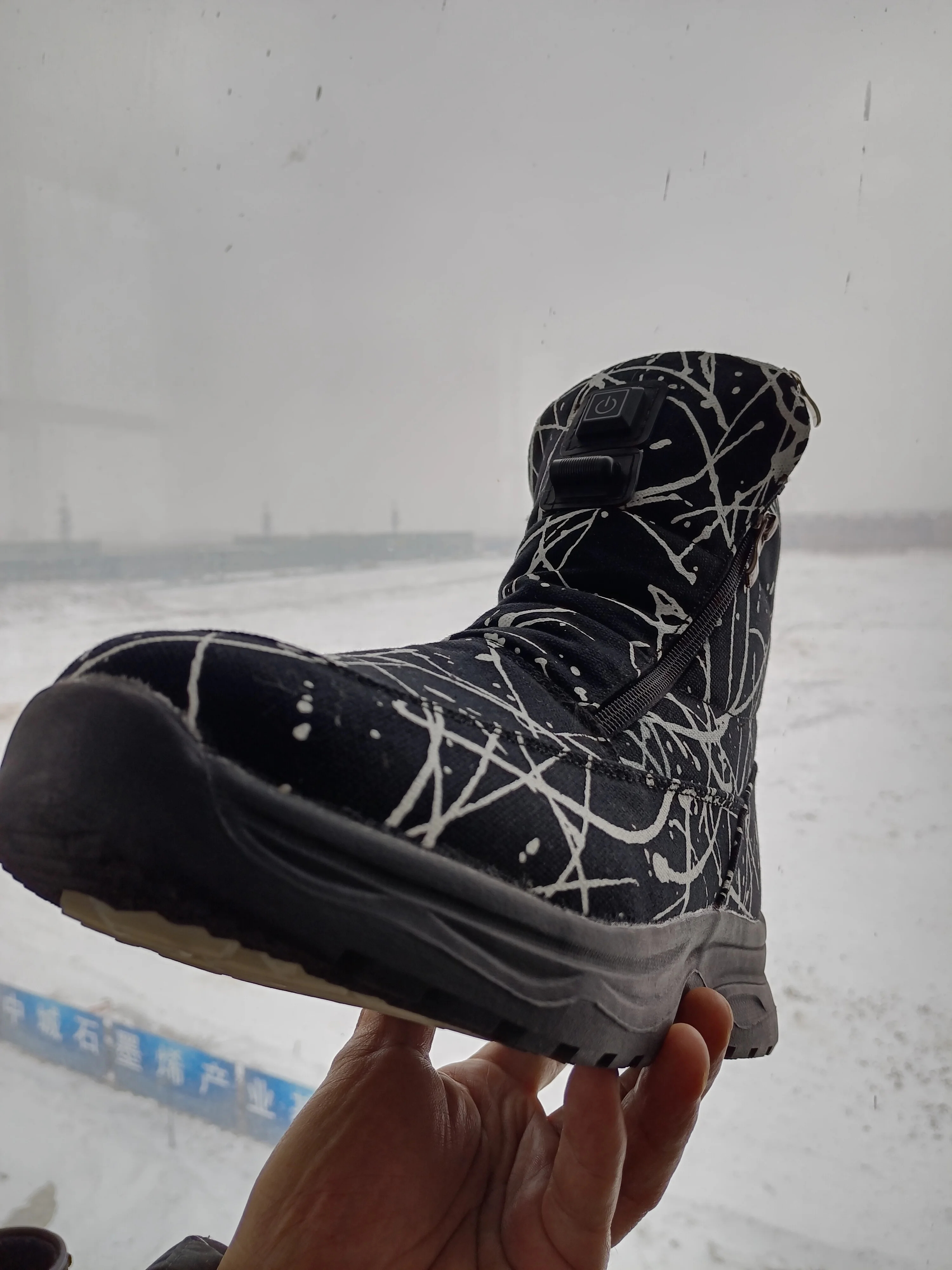 rechargeable graphene heating recovery moon snow hiking mens heated boots(old)