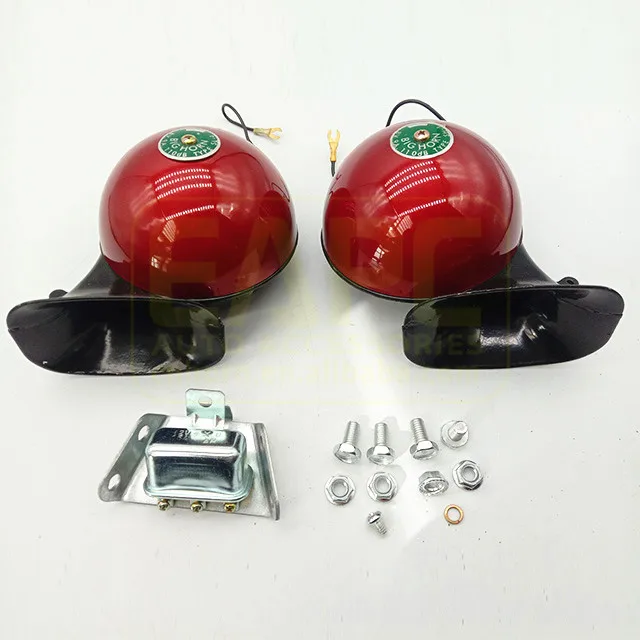 Wine red car horn TZ-12V DL35 Loud Truck Vehicle Electric Snail Horn super loud Super Sports big Turbine horn