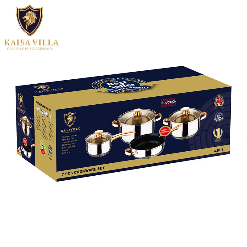 KAISA VILLA (W2001) оптовая продажа набор кухонных кастрюль посуда кастрюли из нержавеющей стали кухонной посуды (2 набора/картонная
