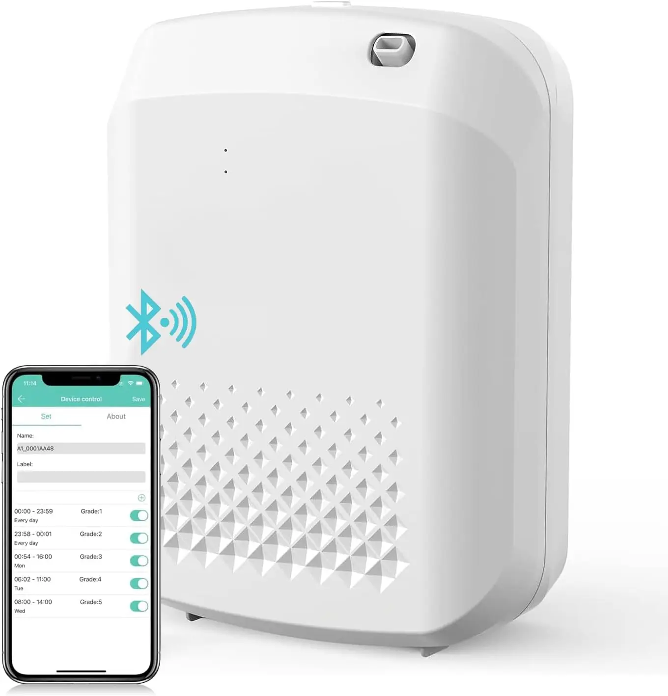 Portable 400ML Nebulizing Diffusion Air Purifier BT Aroma Scent Machine Electric Waterless Essential Oil Freshener Hotel Office