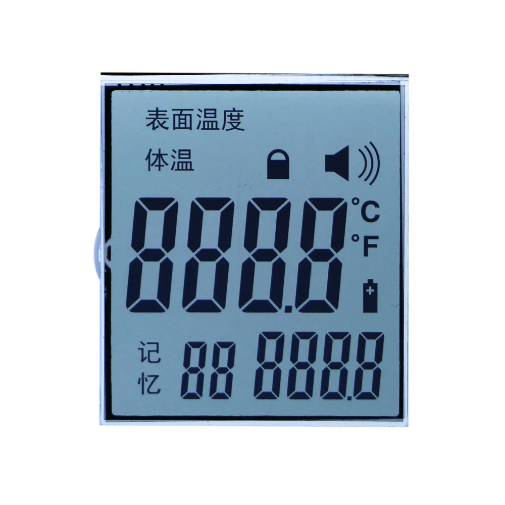 Temperature gun thermometer LCD Screen segment digital lcd display