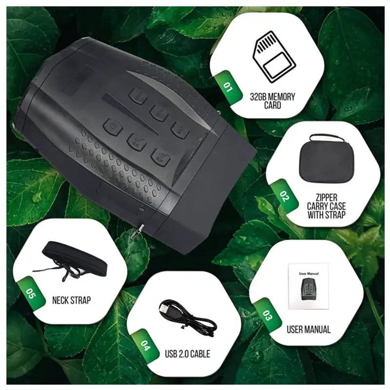 Digital Binocular Night Vision Scope  2k Digital 850m Infrared Day And Night Rangefinder For Nv Hunting Goggles Telescope