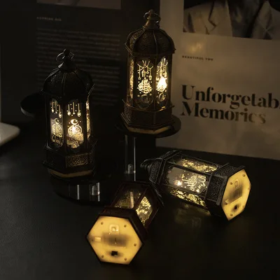 2022 Ramadan Decorations Lamp Eid Mubarak Custom Wind Lamp Crafts Arabian Lantern Holiday Lighting Ramadan Gifts Crafts