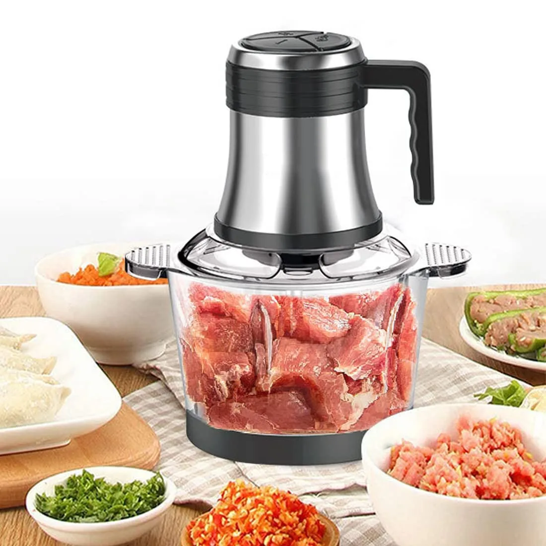 Кухонная маленькая Мясорубка из чистой меди 2 л 3