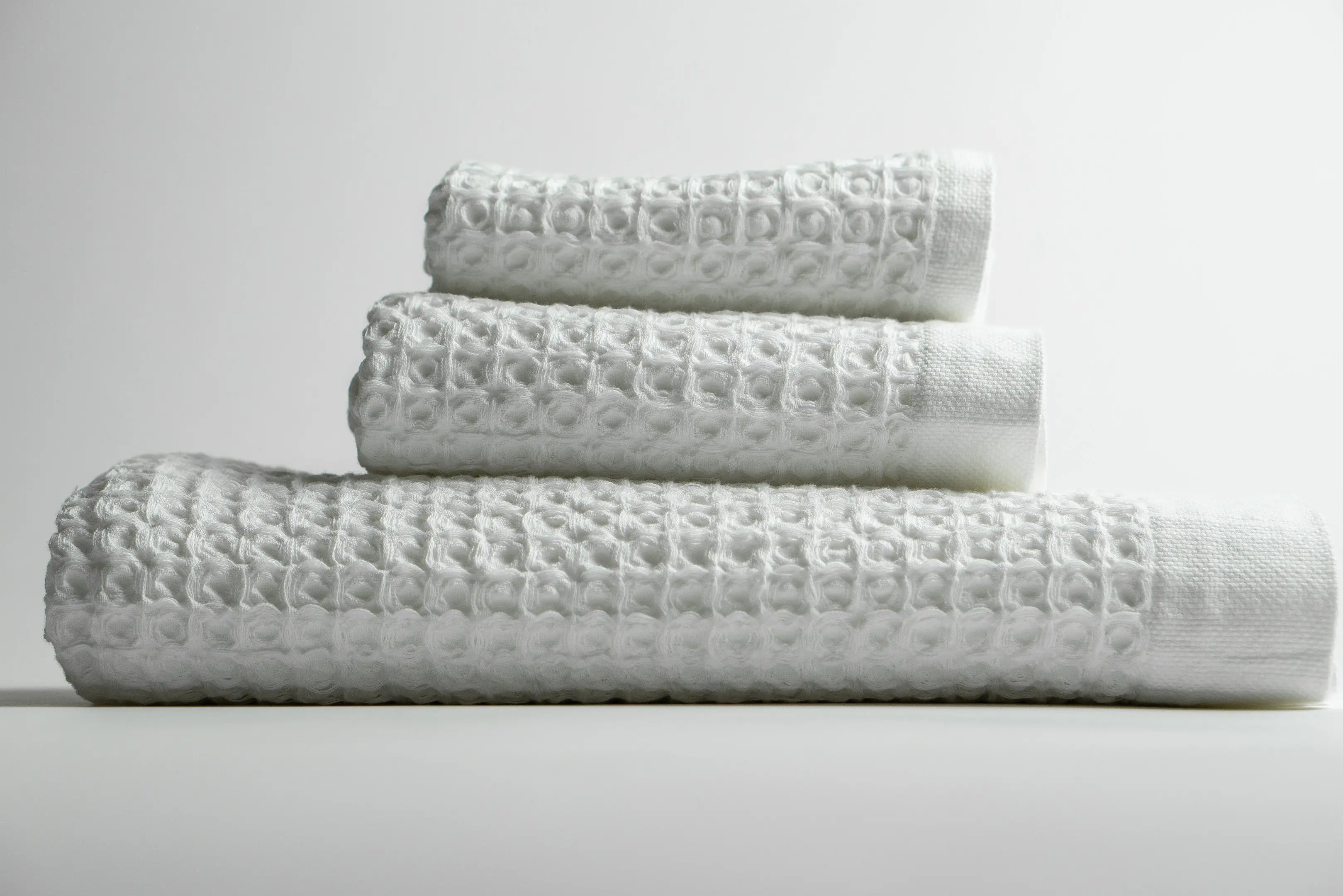 Waffle Weave Bath Towel Set Antimicrobial 100% Supima Cotton Grey Premium Luxury Bath Hand Washcloth Towels for Bathrooms