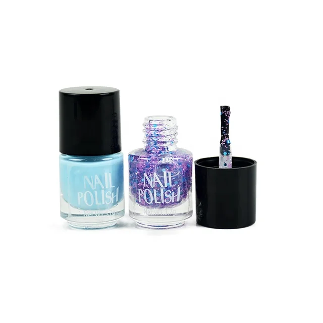 Akiaco chrome children eco friendly clear glitter finger paints fast drying nail polish