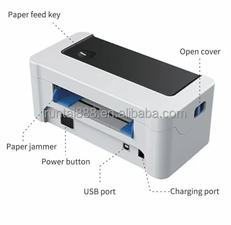 New Wholesale Best Selling Cheap 58mm Thermal Receipt Printer Blue-Tooth Desktop Printer