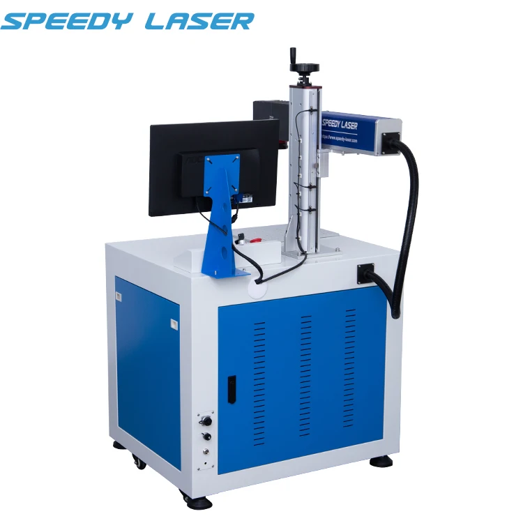 Enclosed JPT MOPA 60W 80W 100W 3D dynamic auto focus fiber laser marking machine for metal mould jewelry laser engraving