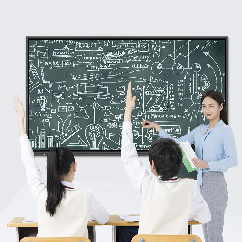 65 75 86 100 Inch Electronic White Boardwireless Control Interactive Boards For Schools 55 Interactive Boards