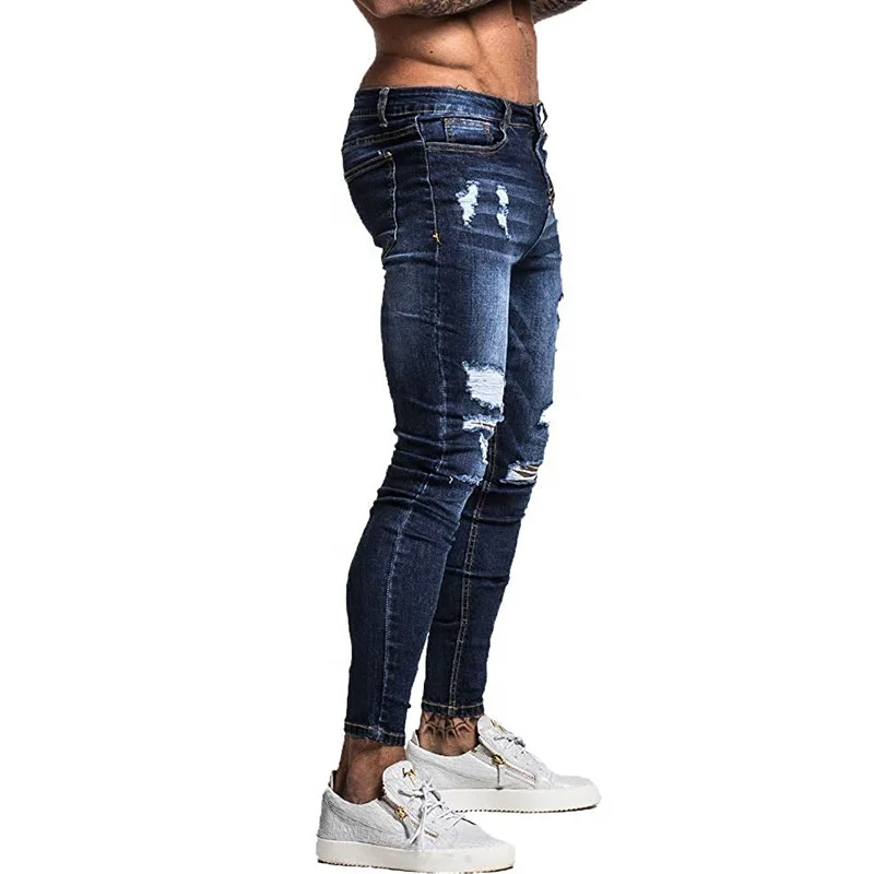 Hot sale skinny ripped pantalones jeans men