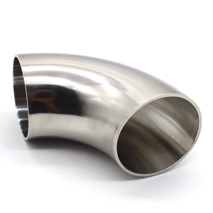 Factory Supply Food Grade Pipe Fitting Sanitary Stainless Steel grade welded elbow 90 Degree Suitable for food and milk
