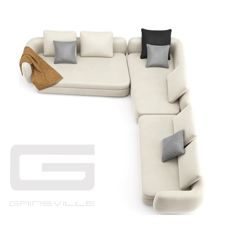 Italian Modern Velvet Modern Most popular living room furniture couch comfortable sofa