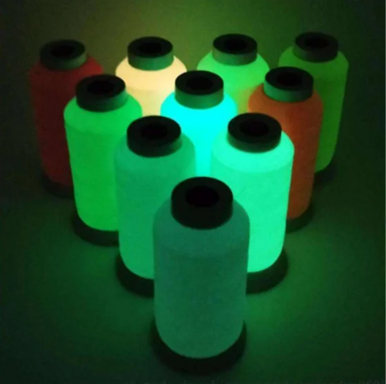 120d 2 Luminous Embroidery Thread 100% polyester Glow In the Dark