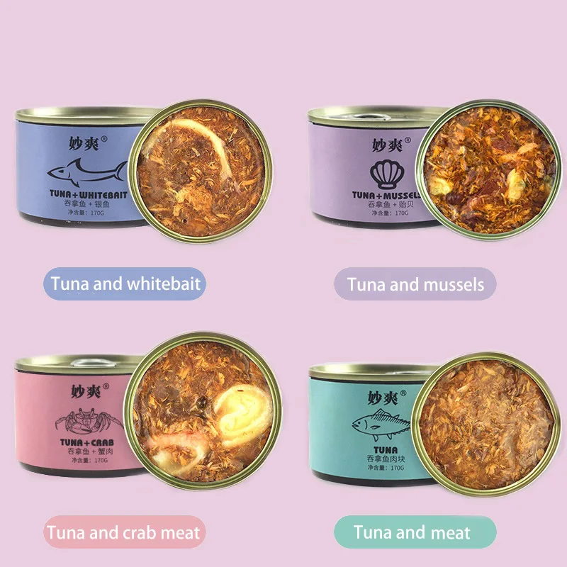 
Factory Supply Natural Material Organic Cat Wet Food Cat Canned Food Cat Food Cans 