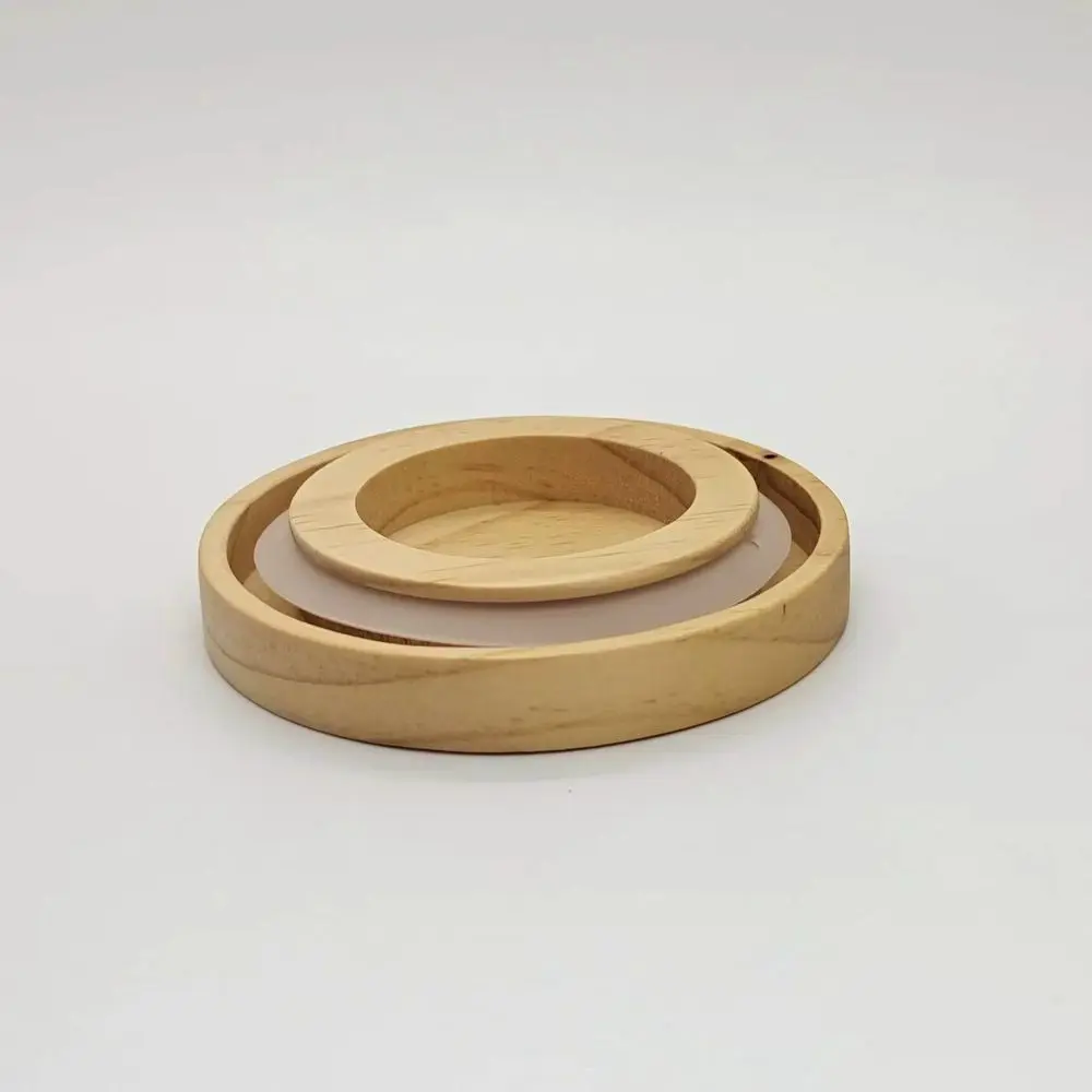 Food Grade Luxury Design Color Printed110*20 mm Spice Jar Bamboo Lid For Amber  Glass Candle  8oz Jars And Cups