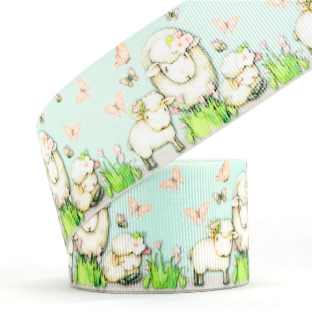 3 Inch New Style Custom  Colorful Printed Thermal Transfer Grosgrain Ribbon