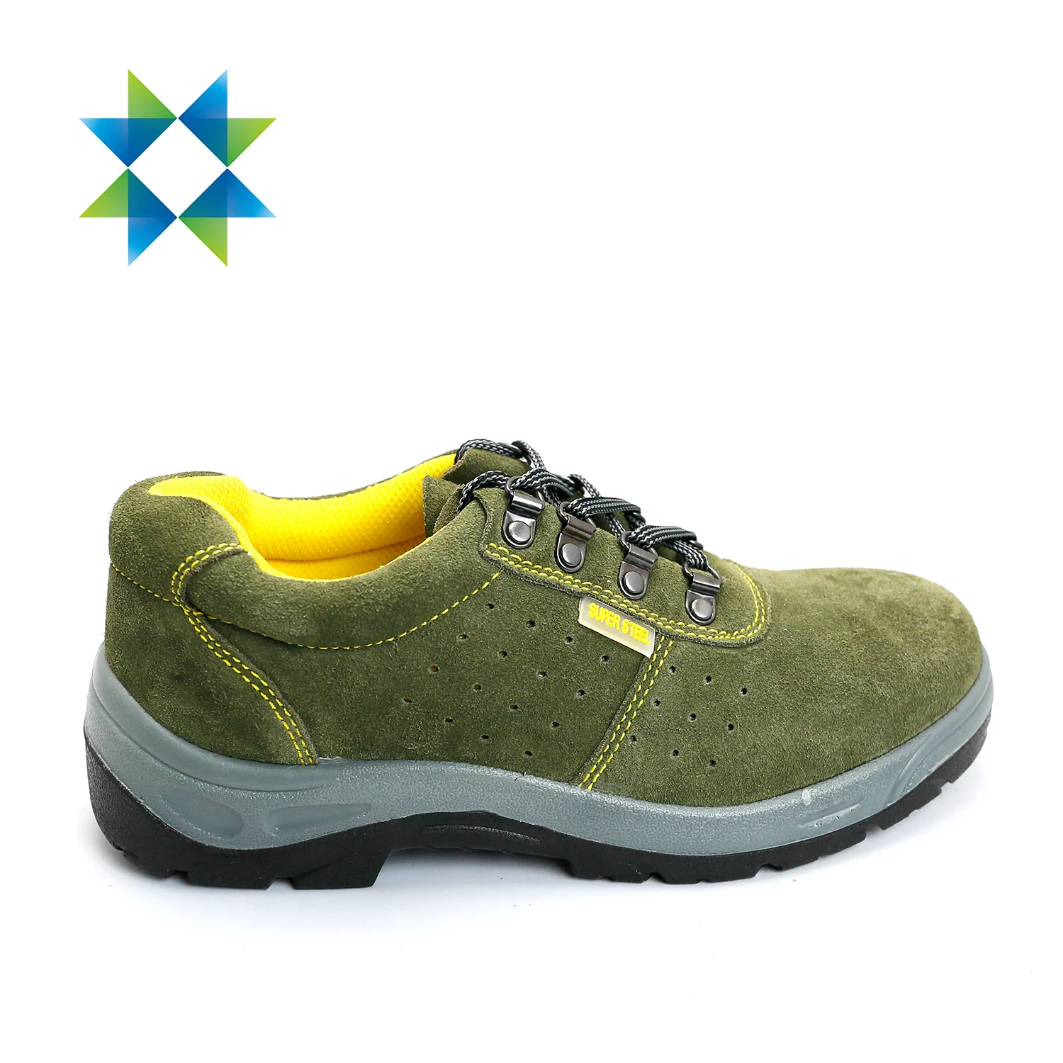 SKPURE rubber PU sole breathable Anti-smashing Non-slipping steel toe safety shoes for workshop industrial construction