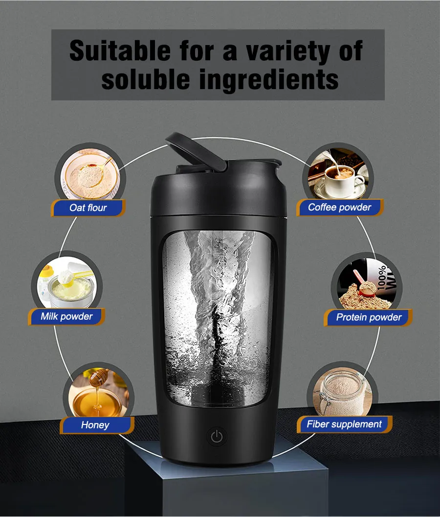 Plastic Custom Logo Printed Sports Gym Protein Shaker Bottle