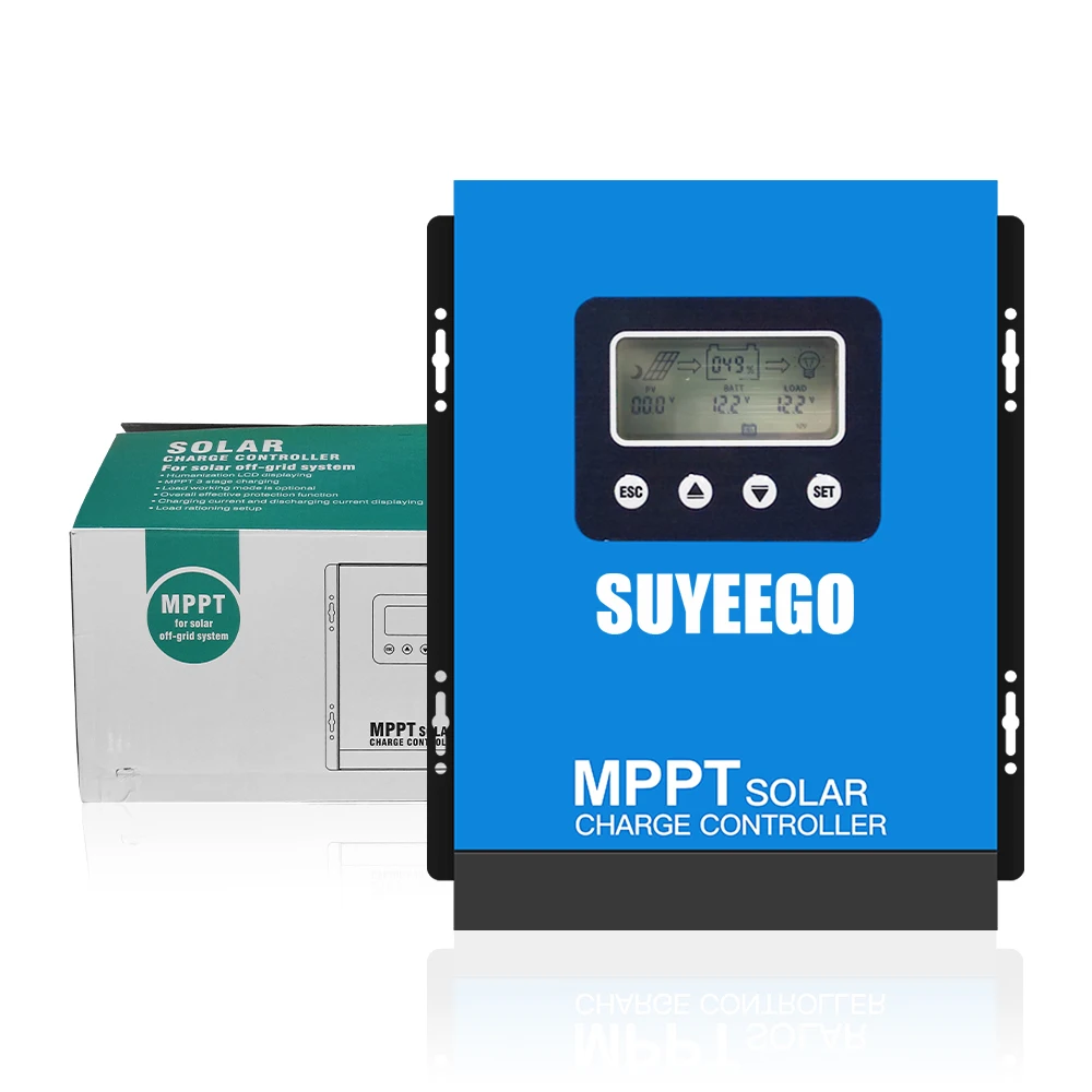 SUYEEGO 12V 24V 48V 30A 40A 60A 80A 100A 120A mppt solar charge controller Lifep04, Sealed, Gel, AGM, Flooded, Lithium Battery