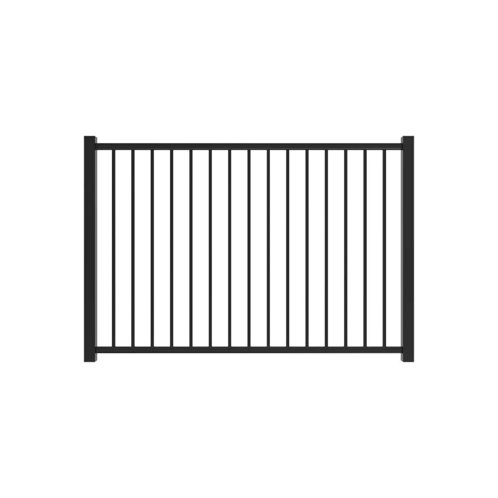 Luxury Black Metal Staircase Modern Baluster Wrought Iron Handrail