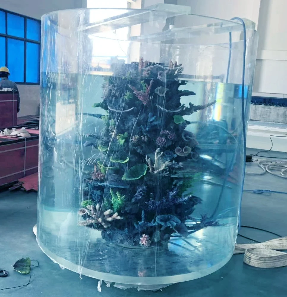 Cylindrical Acrylic Aquariums & Accessories Aquarium Oceanarium Project Sustainable Transparent any Sizes ISO9001:2015