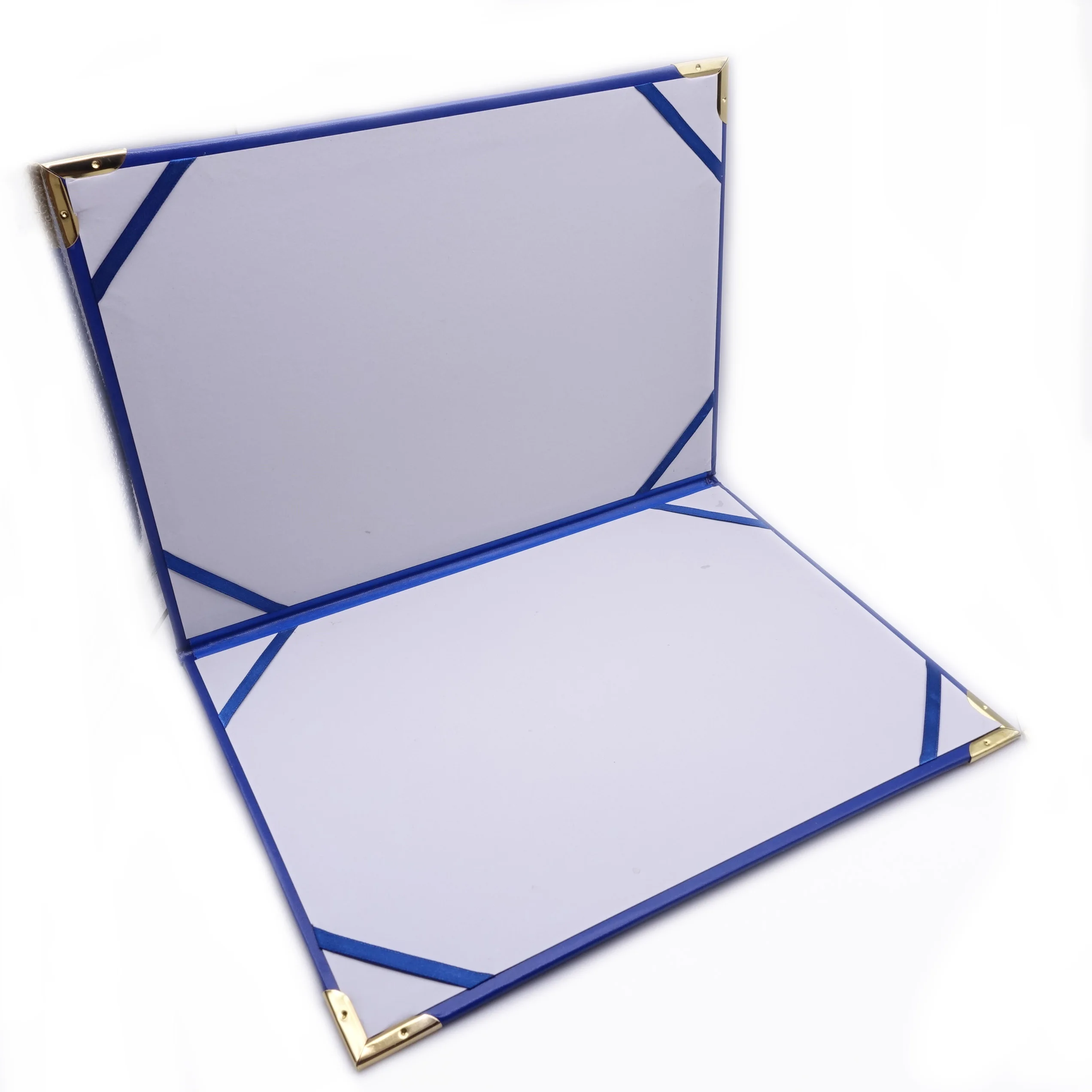 
Blue Leather A4 Certificate Frame Diploma Holder Or Cover Custom Leather File Folder Book 