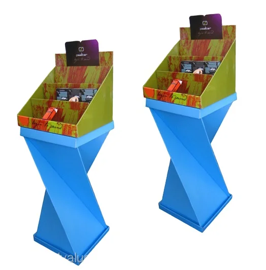 hot sale portable and foldable cardboard stand POP advertising innovative display stand for supermarket