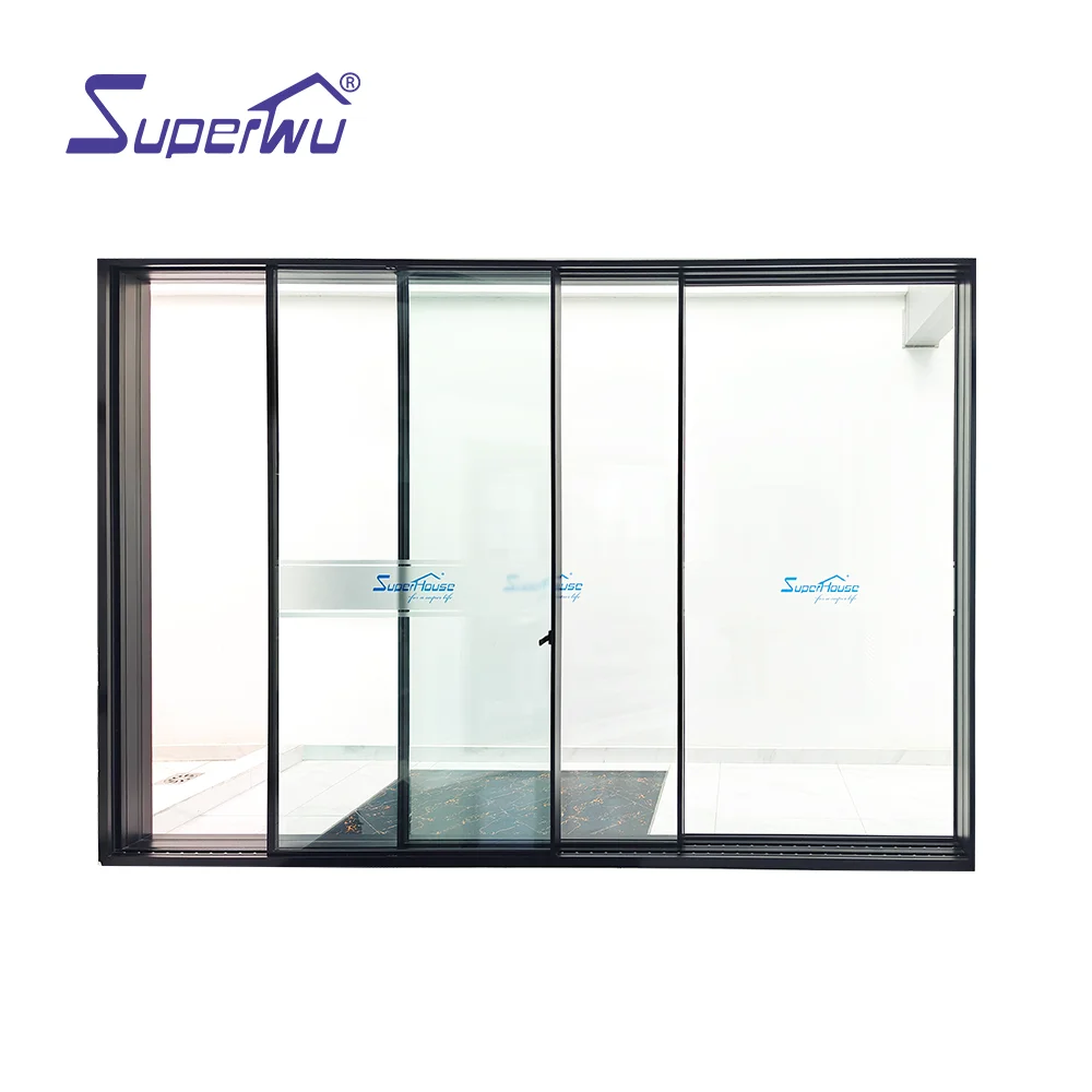 Superhouse Aluminum Door and Window Typical Style Customized Slim Sliding Door for Big House and Big View with Certificates