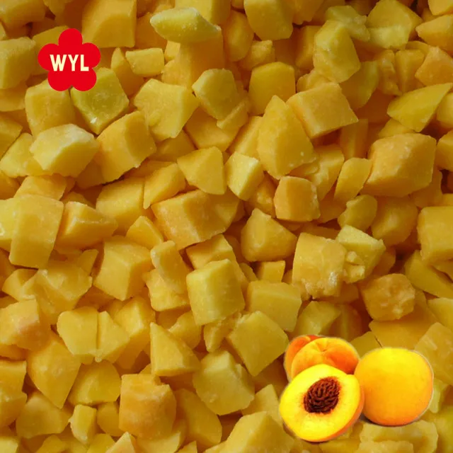 Ready to Eat IQF Sweetened Chinese Yellow Peaches Yellow Peach Dices in Bulk for Distribution