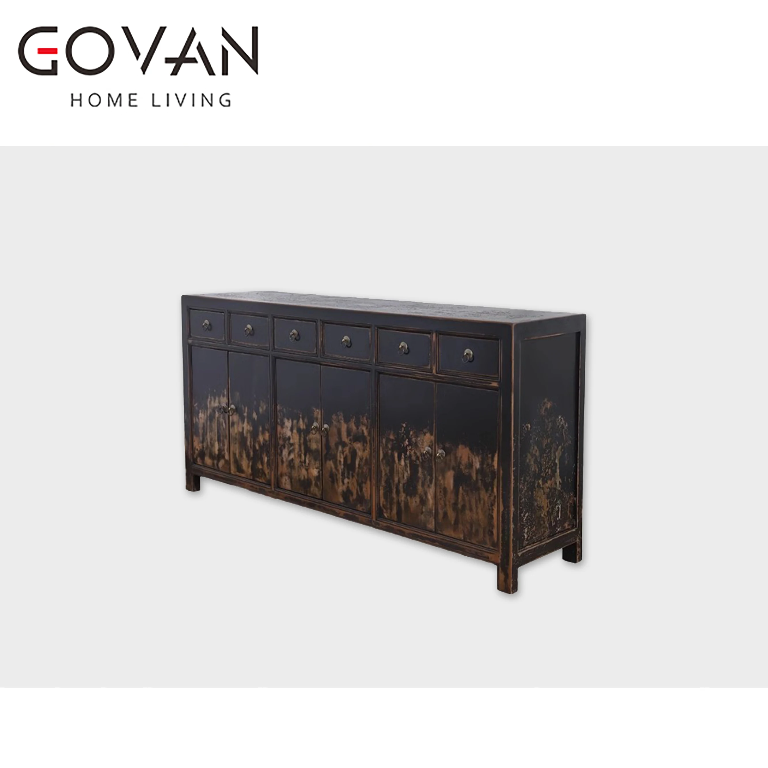 2024 Wabi Sabi Ancient Style Classic Side Cabinet Quality Pine Wood Interior Furniture
