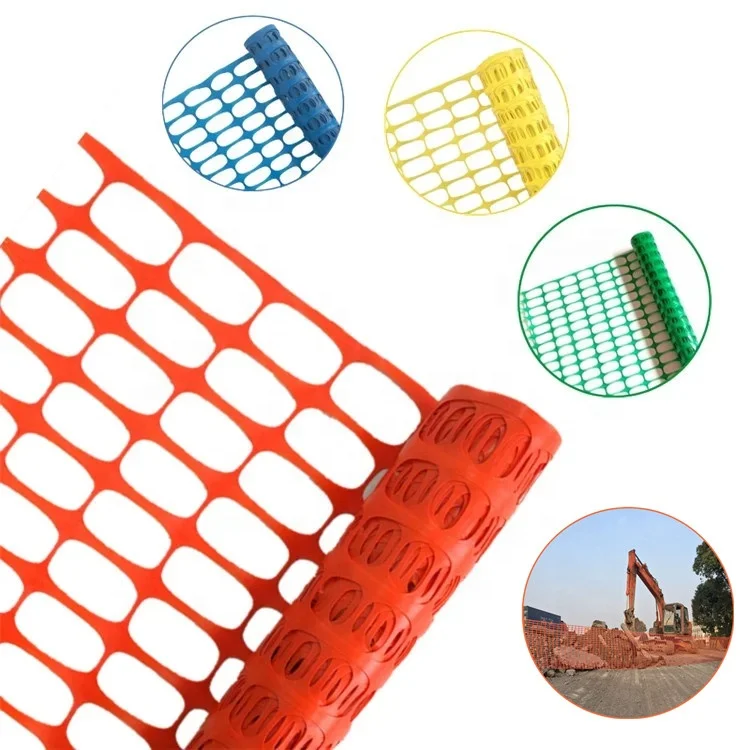 plastic products outdoor fence PE orange safety barrier fence net for building sites safety