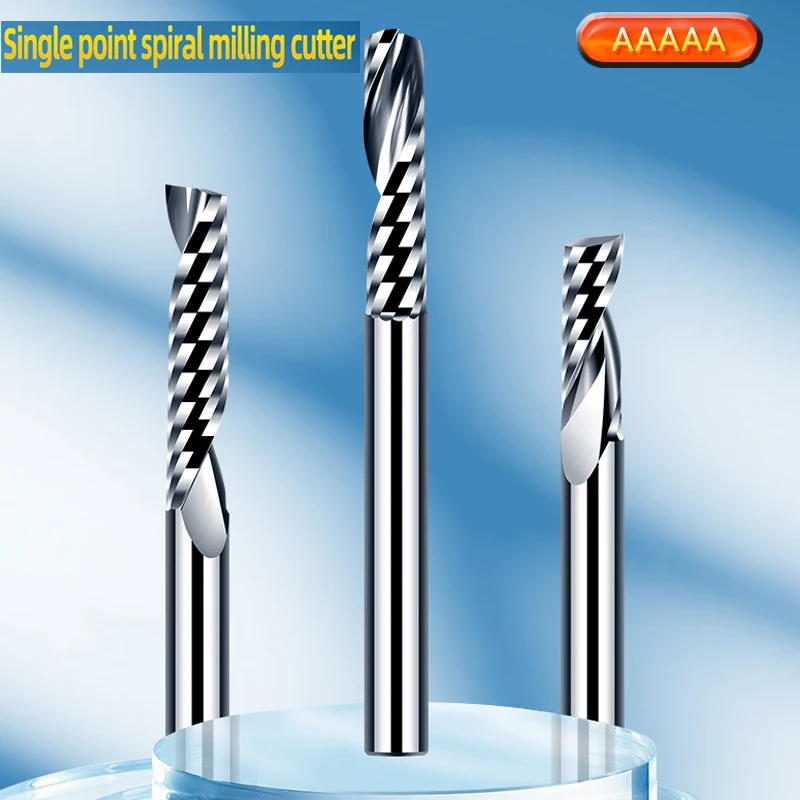 One Flute End Mill Bit Solid Carbide Single Flute End Mills Milling Cutter For Plastic MDF Acrylic Cutting Tool
