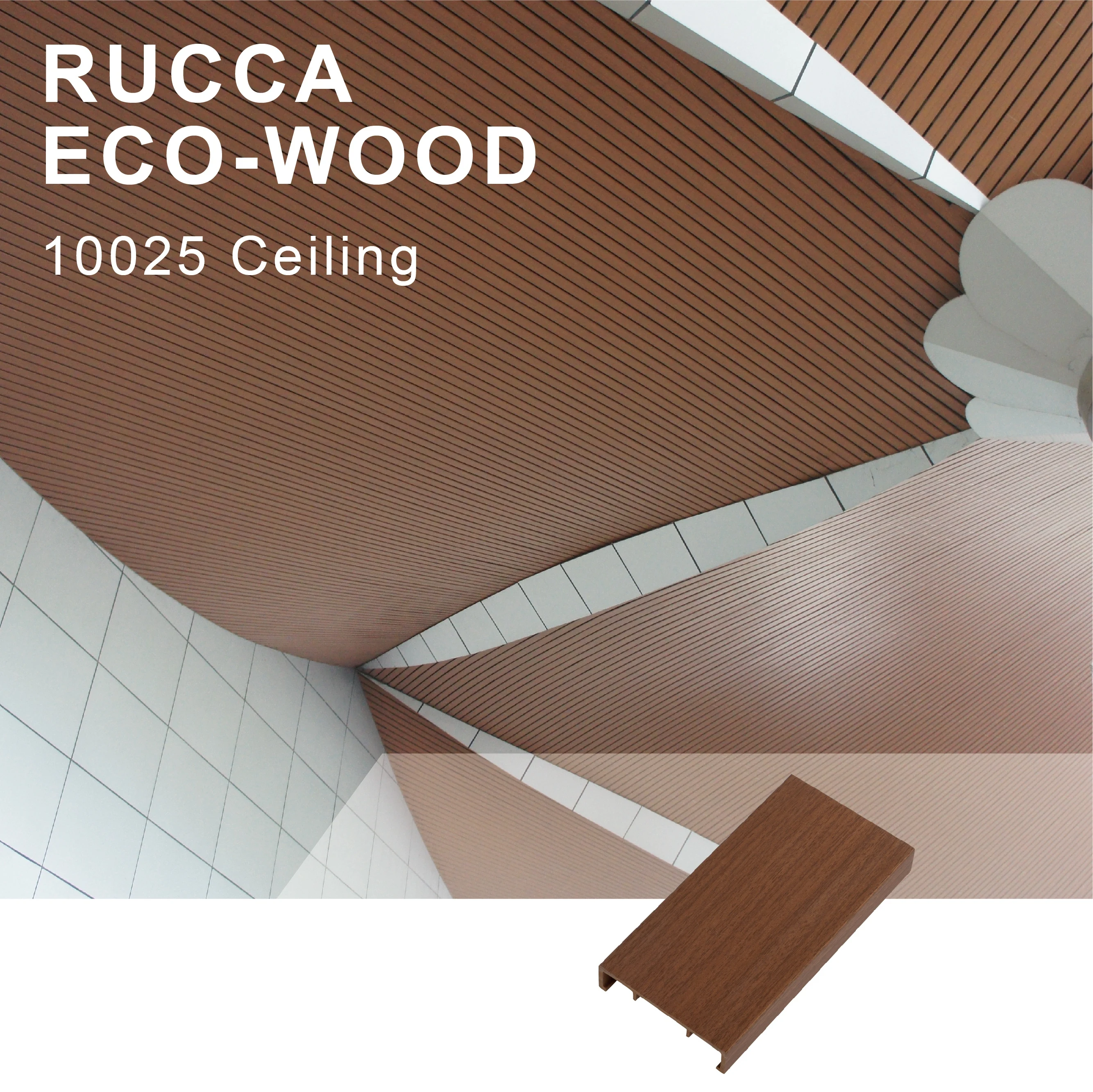 WPC Waterproof Suspended Ceiling For Outdoor Balcony Ceiling 100X25mm