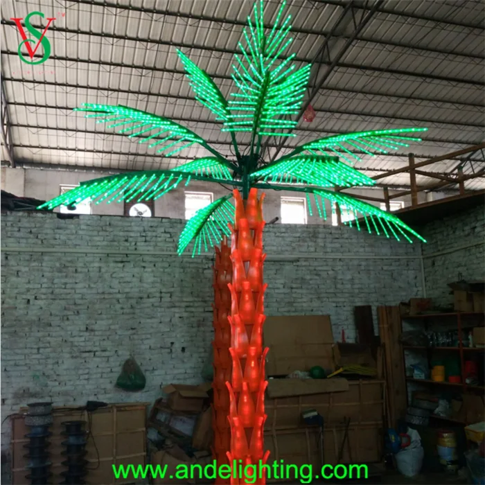 Wholesale quality customized outdoor waterproof led coconut palm tree light southeast Asian style artificial plant