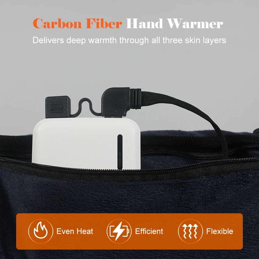 Hand warmers Rechargeable Portable Graphene Heated Gloves Handwarmers Bag with Fast Electric Heating Pouch
