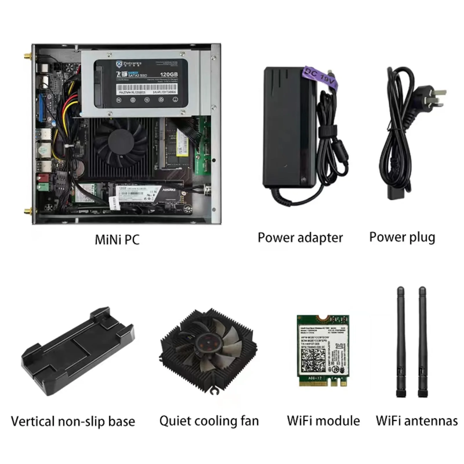 ELSA Desktop Mini PC Intel core cpu I3/I5/I7,8/16/32GB DDR4, 256/512GB 2.5 inch SATA WIFI Win11 for Home Business