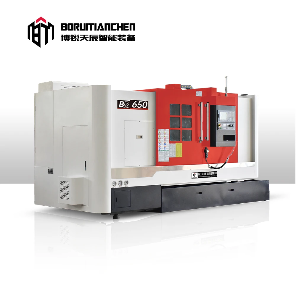 BR-650-1000 slant bed cnc lathe with bar feeder mini cnc lathe for sale cnc turning machines
