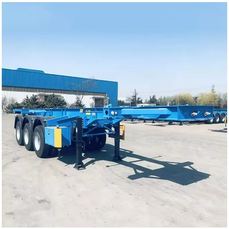 Professional Manufacture Cheap 20-80 Tons 2 3 4 Axles Container Chassis 20ft 40ft 45ft Skeleton Semi Trailer Truck