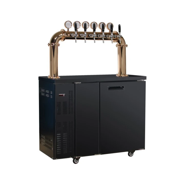 
High efficiency beer dispensing machine, 6 taps beer dispenser with cooler 