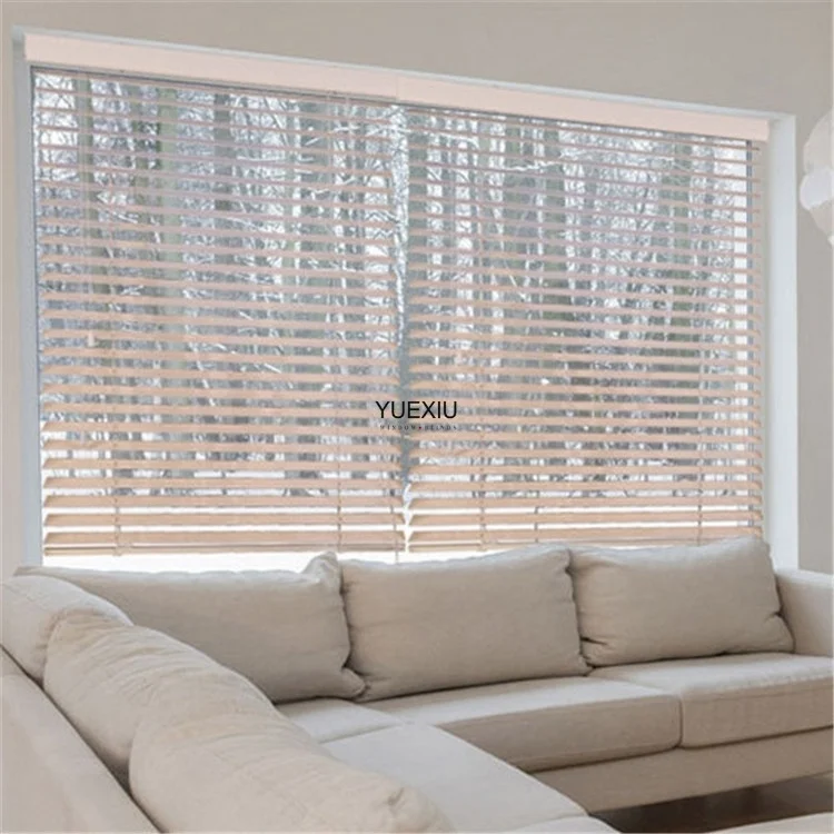 Hot Sale Manual Cordless Blind Wood Faux Blackout Shutter Venetian Blinds With High Quality